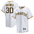 Cheap Men's Pittsburgh Pirates #30 Paul Skenes Nike White Home Replica Player Jersey