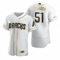 Wholesale Cheap Arizona Diamondbacks #51 Randy Johnson White Nike Men's Authentic Golden Edition MLB Jersey