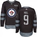 Wholesale Cheap Adidas Jets #9 Bobby Hull Black 1917-2017 100th Anniversary Stitched NHL Jersey