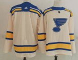 Wholesale Cheap Men's St Louis Blues Blank Cream 2022 Winter Classic Authentic Jersey