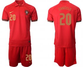 Wholesale Cheap Men 2021 European Cup Portugal home red 20 Soccer Jersey