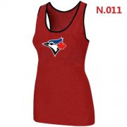 Wholesale Cheap Women's Nike Toronto Blue Jays Big Logo Tri-Blend Racerback Stretch Tank Top Red