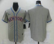 Wholesale Cheap Men's New york mets blank grey road stitched mlb cool base nike jersey