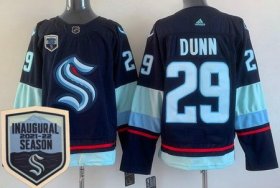 Wholesale Cheap Men\'s Seattle Kraken #29 Vince Dunn Navy 2021-22 Season Inaugural Authentic Jersey