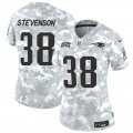 Cheap Women's New England Patriots #38 Rhamondre Stevenson 2024 F.U.S.E Arctic Camo Salute To Service Limited Stitched Jersey(Run Small)