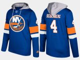 Wholesale Cheap Islanders #4 Dennis Seidenberg Blue Name And Number Hoodie