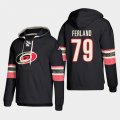 Wholesale Cheap Carolina Hurricanes #79 Michael Ferland Black adidas Lace-Up Pullover Hoodie