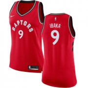 Wholesale Cheap Raptors #9 Serge Ibaka Red Women's Basketball Swingman Icon Edition Jersey