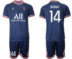 Wholesale Cheap Men 2021-2022 ClubParis Saint-Germainhome blue 14 Soccer Jersey