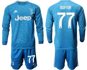 Wholesale Cheap Juventus #77 Buffon Third Long Sleeves Soccer Club Jersey