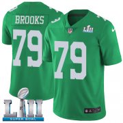 Wholesale Cheap Nike Eagles #79 Brandon Brooks Green Super Bowl LII Youth Stitched NFL Limited Rush Jersey