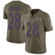 Wholesale Cheap Nike Ravens #28 Anthony Averett Olive Men's Stitched NFL Limited 2017 Salute To Service Jersey