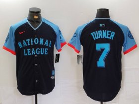 Men\'s Philadelphia Phillies #7 Trea Turner Navy 2024 All Star Limited Stitched Jersey