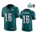 Wholesale Cheap Men's Philadelphia Eagles #16 Quez Watkins Green Super Bowl LVII Vapor Untouchable Limited Stitched Jersey