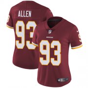 Wholesale Cheap Nike Redskins #93 Jonathan Allen Burgundy Red Team Color Women's Stitched NFL Vapor Untouchable Limited Jersey