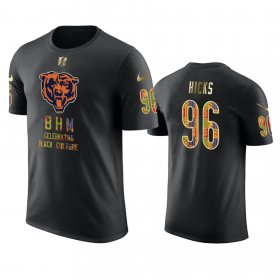 Wholesale Cheap Bears #96 Akiem Hicks Black Men\'s Black History Month T-Shirt