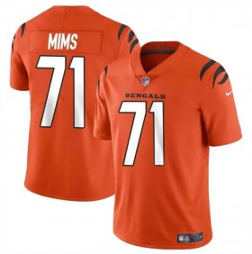 Cheap Men\'s Cincinnati Bengals #71 Amarius Mims Orange 2024 Draft Vapor Untouchable Limited Football Stitched Jersey