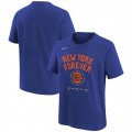 Cheap Men's New York Knicks Royal 2024 Playoffs Mantra T-Shirt