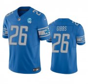 Cheap Men's Detroit Lions #26 Jahmyr Gibbs Blue 2023 F.U.S.E. 90th Anniversary Vapor Untouchable Limited Stitched Jersey