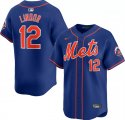 Cheap Men's New York Mets #12 Francisco Lindor Royal 2024 Alternate Limited Stitched Baseball Jersey