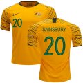 Wholesale Cheap Australia #20 Sainsbury Home Soccer Country Jersey