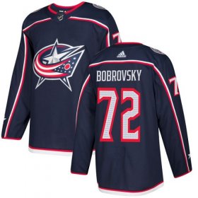 Wholesale Cheap Adidas Blue Jackets #72 Sergei Bobrovsky Navy Blue Home Authentic Stitched NHL Jersey