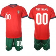 Cheap Men's Portugal Team Custom 2024-25 Red Home Soccer Jersey Suit