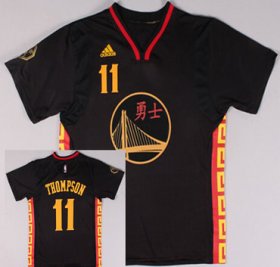 Wholesale Cheap Golden State Warriors #11 Klay Thompson Revolution 30 Swingman 2015 Chinese Black Fashion Jersey