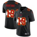 Wholesale Cheap Kansas City Chiefs #19 Joe Montana Men's Nike Team Logo Dual Overlap Limited NFL Jersey Black