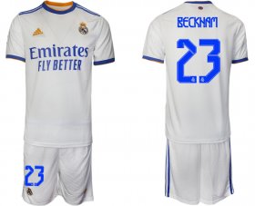 Wholesale Cheap Men 2021-2022 Club Real Madrid home white 23 Soccer Jerseys1