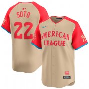 Cheap Men's American League #22 Juan Soto Cream 2024 All-Star Limited Stitched Baseball Jersey