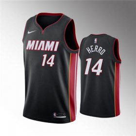 Wholesale Cheap Men\'s Miami Heat #14 Tyler Herro 2019-20 Icon Rookie Jersey Black