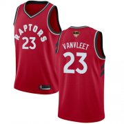 Wholesale Cheap Raptors #23 Fred VanVleet Red 2019 Finals Bound Women's Basketball Swingman Icon Edition Jersey