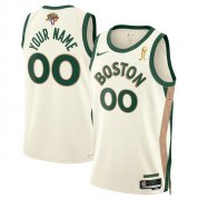 Wholesale Cheap Men's Boston Celtics Active Player Custom 2024 Finals Champions City Edition Stitched Basketball Jersey