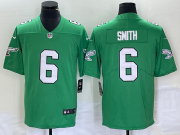 Wholesale Cheap Men's Philadelphia Eagles #6 DeVonta Smith Green 2023 Vapor Limited Throwback Jersey