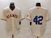 Cheap Men's San Francisco Giants #42 Jackie Robinson Cream Limited Stitched Cool Base Jersey