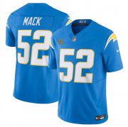 Cheap Men's Los Angeles Chargers #52 Khalil Mack Blue 2024 F.U.S.E. With 4-Star C Patch Vapor Untouchable Limited Stitched Jersey