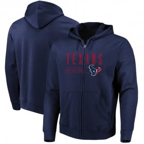 Wholesale Cheap Houston Texans Majestic Hyper Stack Full-Zip Hoodie Navy