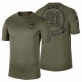 Wholesale Cheap Buffalo Bills #91 Ed Oliver Olive 2019 Salute To Service Sideline NFL T-Shirt