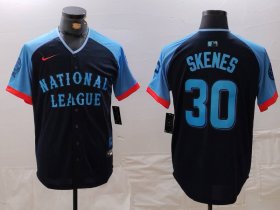 Men\'s Pittsburgh Pirates #30 Paul Skenes Navy 2024 All Star Limited Stitched Jersey