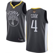 Wholesale Cheap Warriors #4 Quinn Cook Black 2019 Finals Bound Basketball Swingman Statement Edition Jersey