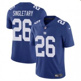 Cheap Men\'s New York Giants #26 Devin Singletary Blue Vapor Untouchable Limited Football Stitched Jersey