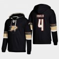 Wholesale Cheap Anaheim Ducks #4 Cam Fowler Black adidas Lace-Up Pullover Hoodie