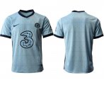 Wholesale Cheap Men 2020-2021 club Chelsea away aaa version blank Light blue Soccer Jerseys