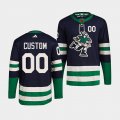 Wholesale Cheap Men's Vancouver Canucks Custom Navy 2022 Reverse Retro Stitched Jersey