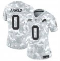 Cheap Women's Detroit Lions #0 Terrion Arnold 2024 F.U.S.E Arctic Camo Salute To Service Limited Stitched Jersey(Run Small)