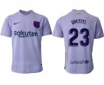 Wholesale Cheap Men 2021-2022 Club Barcelona away aaa version purple 23 Soccer Jersey