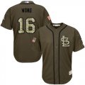 Wholesale Cheap Cardinals #16 Kolten Wong Green Salute to Service Stitched MLB Jersey