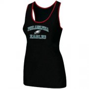 Wholesale Cheap Women's Nike Philadelphia Eagles Heart & Soul Tri-Blend Racerback Stretch Tank Top Black