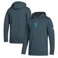 Wholesale Cheap Seattle Kraken Adidas Primary Logo Fleece Pullover Hoodie Charcoal